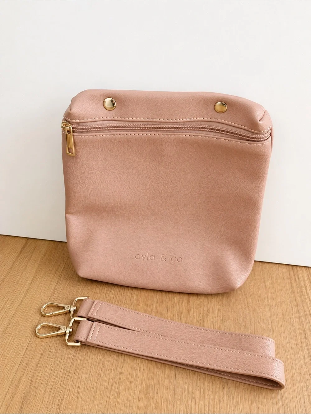Ayla & Co Blush / Tan Diaper Bag